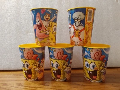 Bob Esponja Pantalones Cuadrados Nickelodeon Niños Fiesta de Cumpleaños Favor 16oz Taza de Plástico 5 piezas Foto 1 de 3