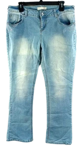 Vaqueros acampanados elásticos embellecidos bordados denim azul sin límites 15 - Imagen 1 de 8