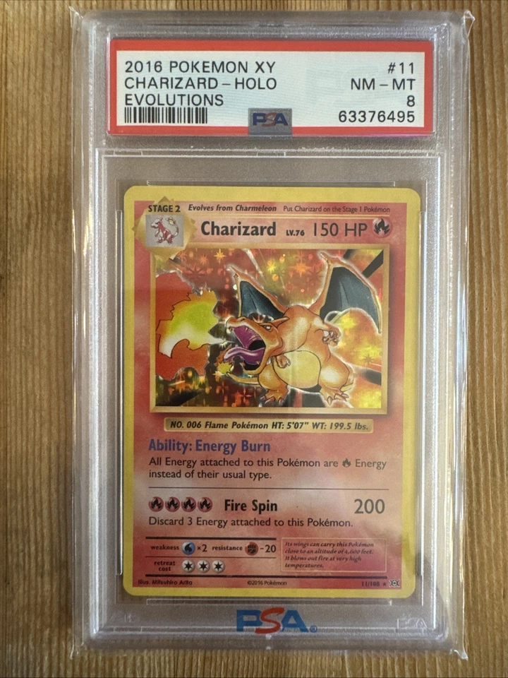 Pokémon TCG Charizard XY Evolutions 11/108 Holo Holo Rare PSA 8 - Image 1 of 2