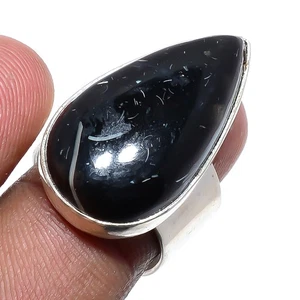 Colus Fossil Turritella Silver Plated Jewelry Ring Adst. (R1308), Christmas Gift - Picture 1 of 3