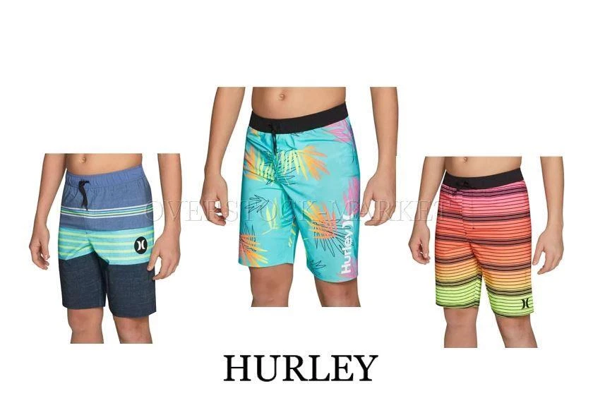 NEW! YOUTH BOY'S HURLEY 4 WAY STRETCH PULL ON SWIM SHORT! DRAWSTRING! VARIETY - Image 1 of 1