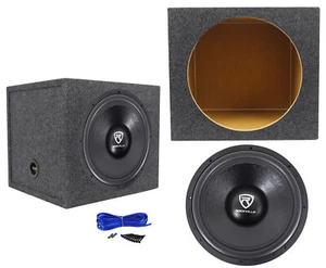 Rockville W15K6D4 V2 15" 4000w Car Audio Subwoofer Sub+Sealed Sub Box Enclosure - Picture 1 of 11