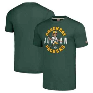 Mens Green Bay Packers Jordan Love Homage Green Caricature Player Tri-Blend SZ M - Picture 1 of 5