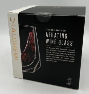 Alchemi Aerating Wine Tasting Glass by Viski New In Box Double Walled - Picture 1 of 4