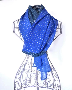 Gudrun Sjödén: Schal aus Seide | gepunktet | NEU | tiefblau-tinte - Bild 1 von 7