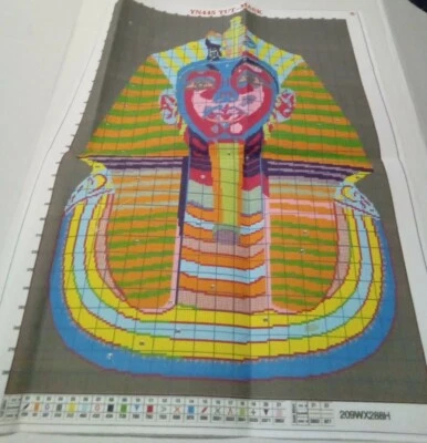 Cross Stitch YN445 Tut-Mask Single Pattern 209WX288H King Egypt  - Image 1 of 3