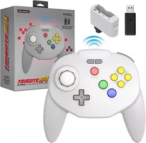Retro-bit Tribute64 2.4G Wireless Controller for N64 Switch PC Mac Classic Grey - Picture 1 of 7
