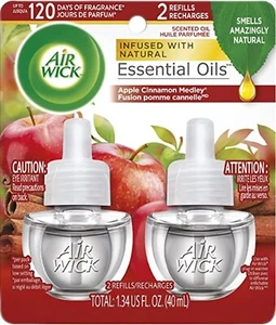 Air Wick Duftöl Apfel Zimt Medley Duft Lufterfrischer Nachfüllpackungen 2er Pack - Bild 1 von 12
