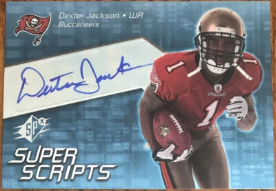 2004 SPx Super Scripts Autographs Dexter Jackson #SSS9 Tampa Bay Buccaneers - Image 1 of 3