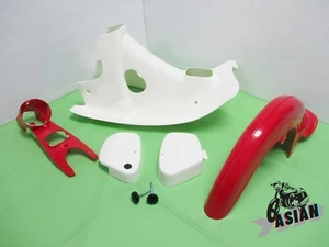 Fit HONDA SUPERCUB 50 C100 CA100 LEGSHIELD RED PLASTIC SET as849 - Picture 1 of 6