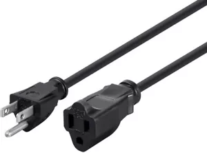 Monoprice 2ft Power Extension Cord 3 Prong 13A 1625V NEMA 5-15P to 5-15R 16AWG B - Picture 1 of 3