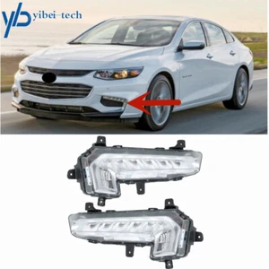 For 2016-2018 Chevrolet Malibu Driver&Passenger Side Fog Light Daytime Lamps - Picture 1 of 8