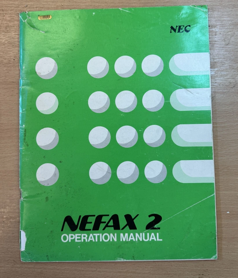 NEC  Nefax 2  Operation Manual - Image 1 of 1