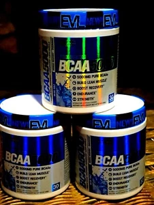 Lot 3 EVL BCAA 5000 Premium Amino Acid Powder Post Pre Workout Recovery $89 Raz - Picture 1 of 9