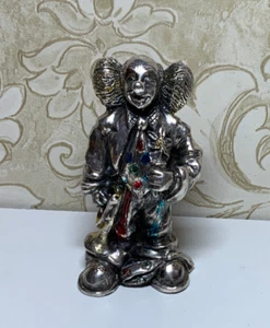 Alesandro Magrino 925er Sterling Silber Figur CLOWN mit Trompete - Bild 1 von 10