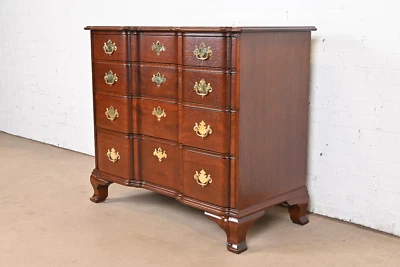Kindel Furniture Georgian Carved Mahogany Block Front Chest of Drawers - Image 1 of 4