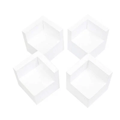 Conjunto de 4 risers de cama brancos de madeira maciça 2 polegadas duráveis para móveis mesa de cama - Imagem 1 de 4