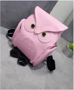 Frauen Eule Leder Rucksack Geprägte Reißverschluss Schultasche Daypacks Bookbag - Bild 1 von 15