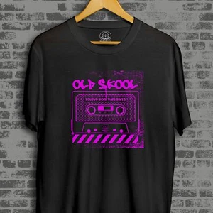 Old Skool Cassette Logo Rave EDM Acid House Musik T-Shirt - Bild 1 von 8