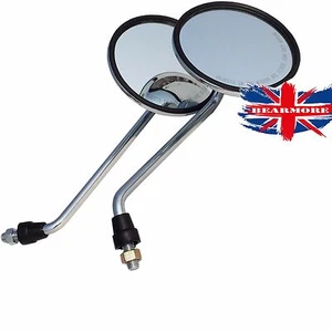 PAAR CHROM RUND 10MM GEWINDE MOTORRAD SPIEGEL UNIVERSAL MOTORRAD/BIKE #144MKB - Bild 1 von 3