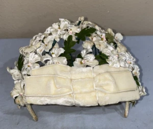Cerchietto da sposa antico/vintage con fiori bianchi (ToteOOO) - Foto 1 di 5