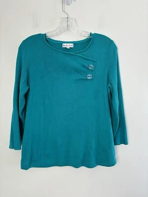 Suéter Habitat Para Mujer Talla Mediana Viscosa Algodón Verde Lagenlook Botones Foto 1 de 4