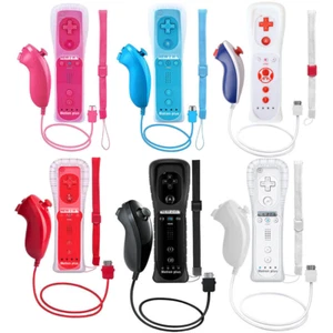 Control remoto interior + Nunchuck para Nintendo Wii Wiimote Built in Motion Plus - Imagen 1 de 28