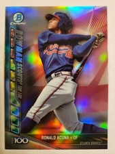 2017 Bowman Ronald Acuna Jr. RC Chrome Scouts Top 100 Prospects Rookie #BSU-RA 