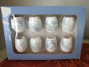 PFALTZGRAFF WINTER FROST SALT & PEPPER SHAKERS 4 EACH  SET OF 8 NEW OPENED BOX - Picture 1 of 4