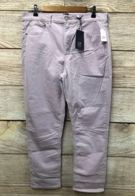 Pantalones de pana Gap para mujer talla 2/26 púrpura tiro alto cigarrillos elásticos nuevos Foto 1 de 3