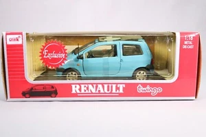 LJ777 ANSON 30341 1/18 1:18 Voiture Renault Twingo toit ouvrant bleu - Imagen 1 de 7