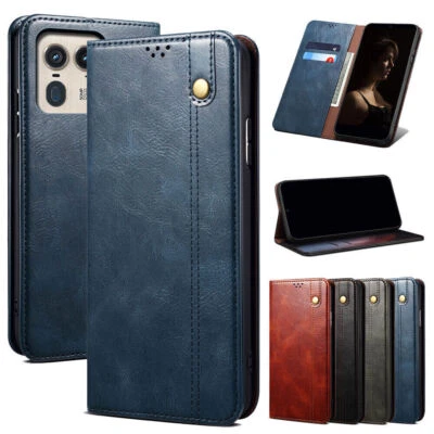Leather Wallet Cover Case For Motorola Edge 50 Neo 40 G85 G15 G05 G04 G55 G34 - Image 1 of 4