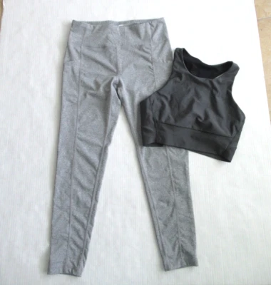 CONJUNTO Sujetador Deportivo Zella Espalda Corredora XS Impacto Medio, + Leggings Jugador Profesional XS Gris Foto 1 de 4