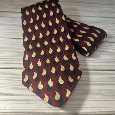 Corbata para el cuello Xmi serie 325 hecha a mano 100 % seda para hombre granate azul marino crema cachemira Foto 1 de 4