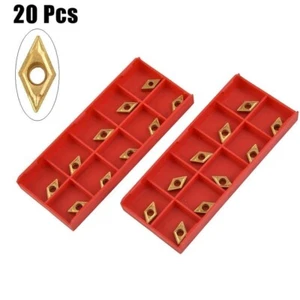 20Pcs DCMT070204 BPC251 Carbide Inserts For Lathe Turning Tool Holder Boring Bar - Picture 1 of 13