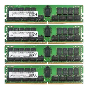 Micron 128GB 4X32GB DDR4-3200MHZ PC4-25600R ECC REG Memory MTA36ASF4G72PZ-3G2E2 - Picture 1 of 5