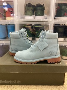 blue suede timbs