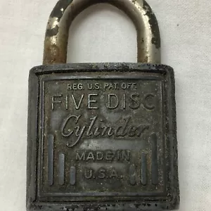 Lock vintage SOLO cilindro a cinque dischi senza chiave Made in USA - Foto 1 di 7