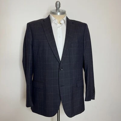 Joseph & Feiss Gold 50L Blazer Sport Coat Mens Brown Check Wool - Image 1 of 4