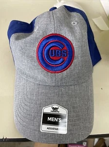 Chicago Cubs MLB Grey/Navy Adjustable Strap Back Cap Hat Adult NWT - Picture 1 of 2