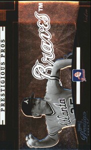 2005 Playoff Prestige Prestigious Pros Blue Braves Baseball Card #58 Phil Niekro