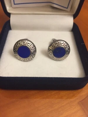 Le monde des bijoux gemelli in argento e lapislazzuli naturali - Immagine 1 di 4