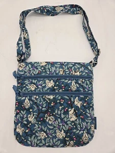 Vera Bradley Triple Zip Hipster Crossbody Purse Bag Sloth Hangin Around Blue - Bild 1 von 6