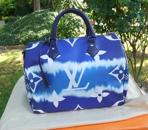 LOUIS VUITTON BAG logo lv speedy bandouliere escale 30 bleu blue shoulder medium - Bild 1 von 17