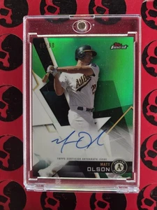 2018 Matt Olson Topps Finest/99 Green Refractor Auto #FA-MO Oakland Atlanta - Picture 1 of 2