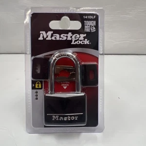 141DLF Master Lock With 2 Keys, Steel Padlocks, Ideal For Gates, Storage Lockers - Picture 1 of 2