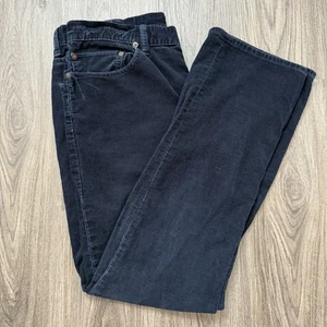 Polo Ralph Lauren Corduroy Pants Mens 36 X 32 Navy Straight Leg Casual Preppy - Picture 1 of 12
