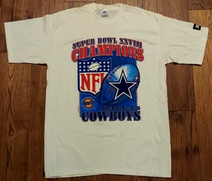 T-shirt grande vintage anni 90 starter Dallas Cowboys Super Bowl Champions mai indossata! - Foto 1 di 7
