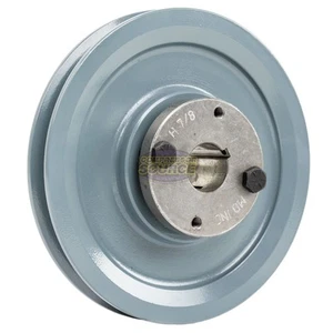 Cast Iron 5.75" Single Groove Pulley Belt A Section 4L and 7/8" Sheave Bushing - Picture 1 of 6