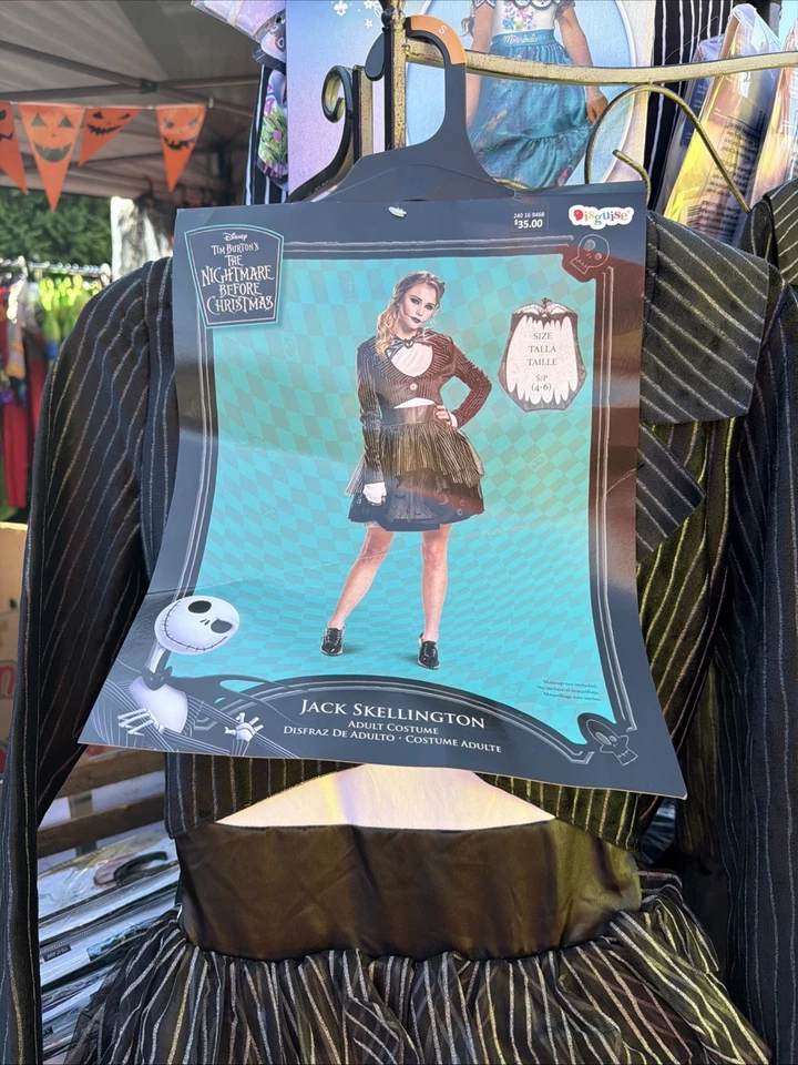 Nightmare Before Christmas Adult Jack Skellington Costume Dress 4-6 Small Female - Image 1 of 4